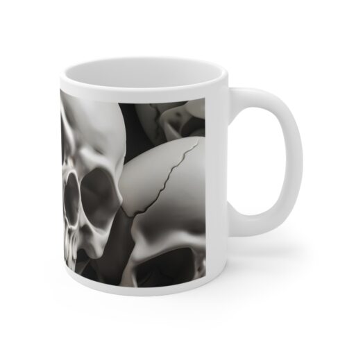 11 oz Coffee Mug - Gothic Skulls Memento Mori