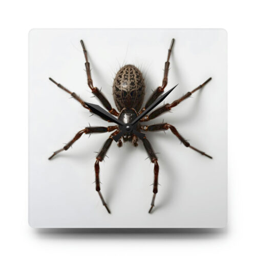 Acrylic Wall Clock - Realistic Spider!