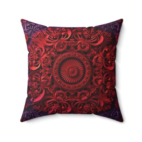 Cushion - Ornate Purple & Red Medallion