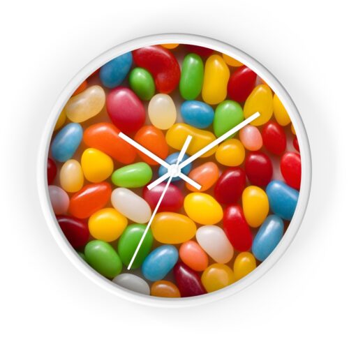 Jelly Beans Wall Clock — Colorful Whimsical Timepiece