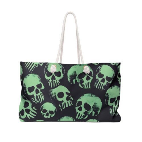 Weekender Bag - Green Skulls