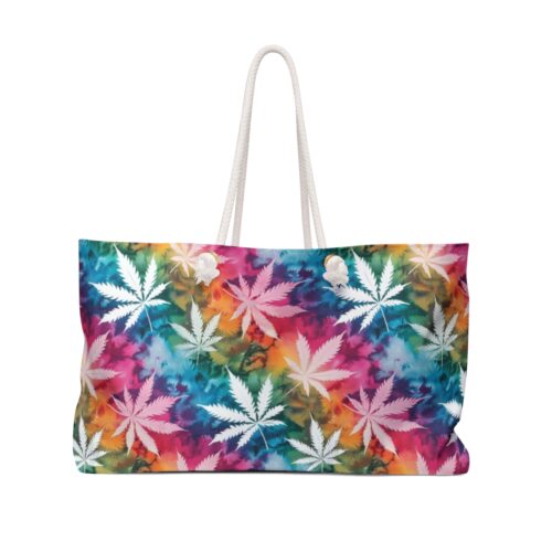 Weekender Bag - Colorful Cannabis Repeat Pattern