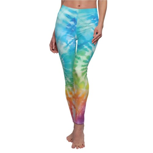 Vibrant Rainbow Tie-Dye Leggings – Soft Suede Feel