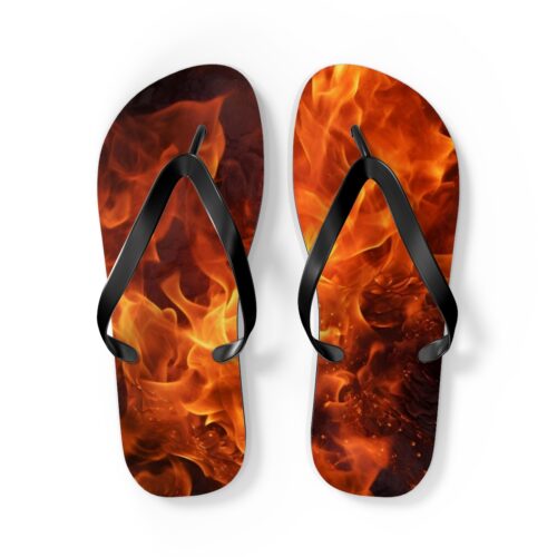 Inferno Flame Flip Flops - Fiery Summer Sandals