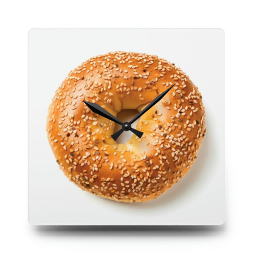 Acrylic Wall Clock - Bagel
