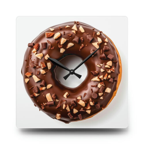 Acrylic Wall Clock - Chocolate Donut