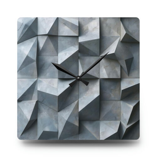 Acrylic Wall Clock - Cut Stone