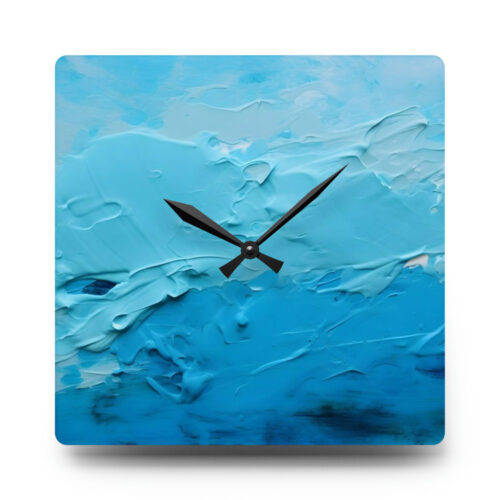 Acrylic Wall Clock - Shades of Blue
