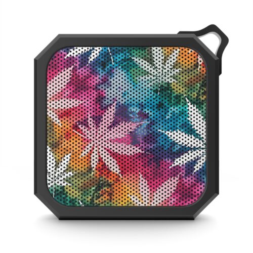 Outdoor Bluetooth Speaker - Cannabis Leaf Motif Tie Dye Design