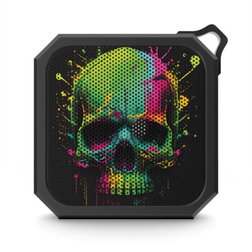 Outdoor Bluetooth Speaker with Psychedelic Skull Graphic