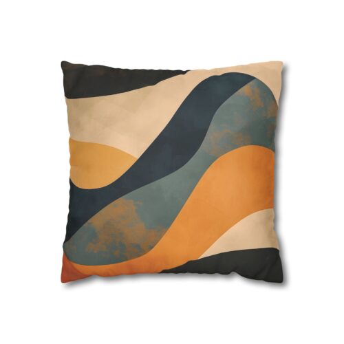 Landscapes Faux Suede Square Pillowcase — Scenic Decorative Throw Pillow Cover