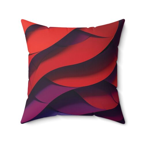 Cushion - Ornate Purple & Red Waves
