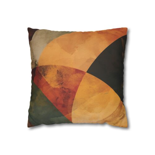 Earth Quadrants Faux Suede Square Pillowcase