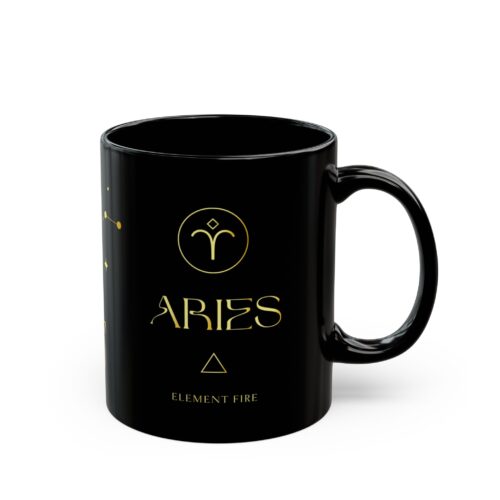 Signs of the Zodiac - Aries - 11oz & 15oz Black Mug