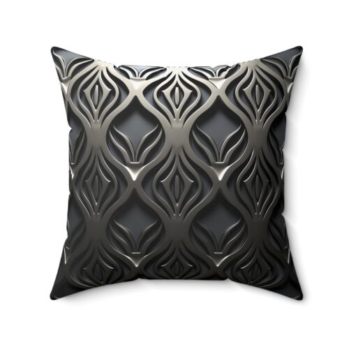 Cushion - Steel Ogee Pattern