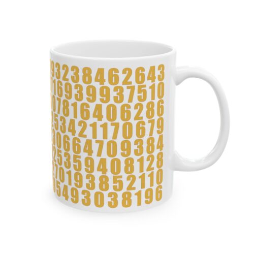 Pi to Two Hundred Decimal Places - 11 oz & 15oz Coffee Mug in Lemon