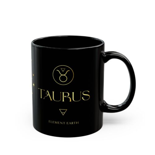 Signs of the Zodiac - Taurus - 11oz & 15oz Black Mug