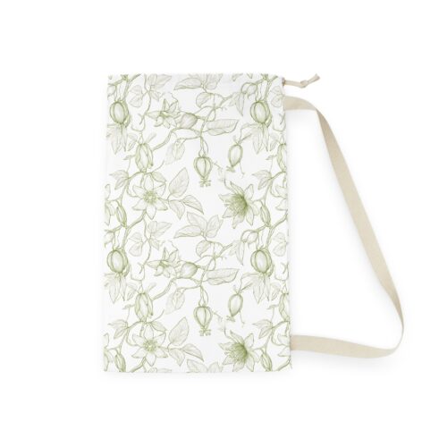Granadilla Vine Botanical Laundry Bag - Floral Fruit Tote for Laundry Storage