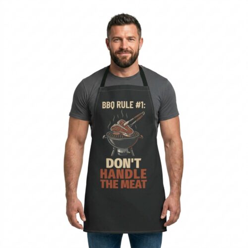 BBQ Rule 1 'Don't Handle the Meat' Apron - Men's Barbecue Apron