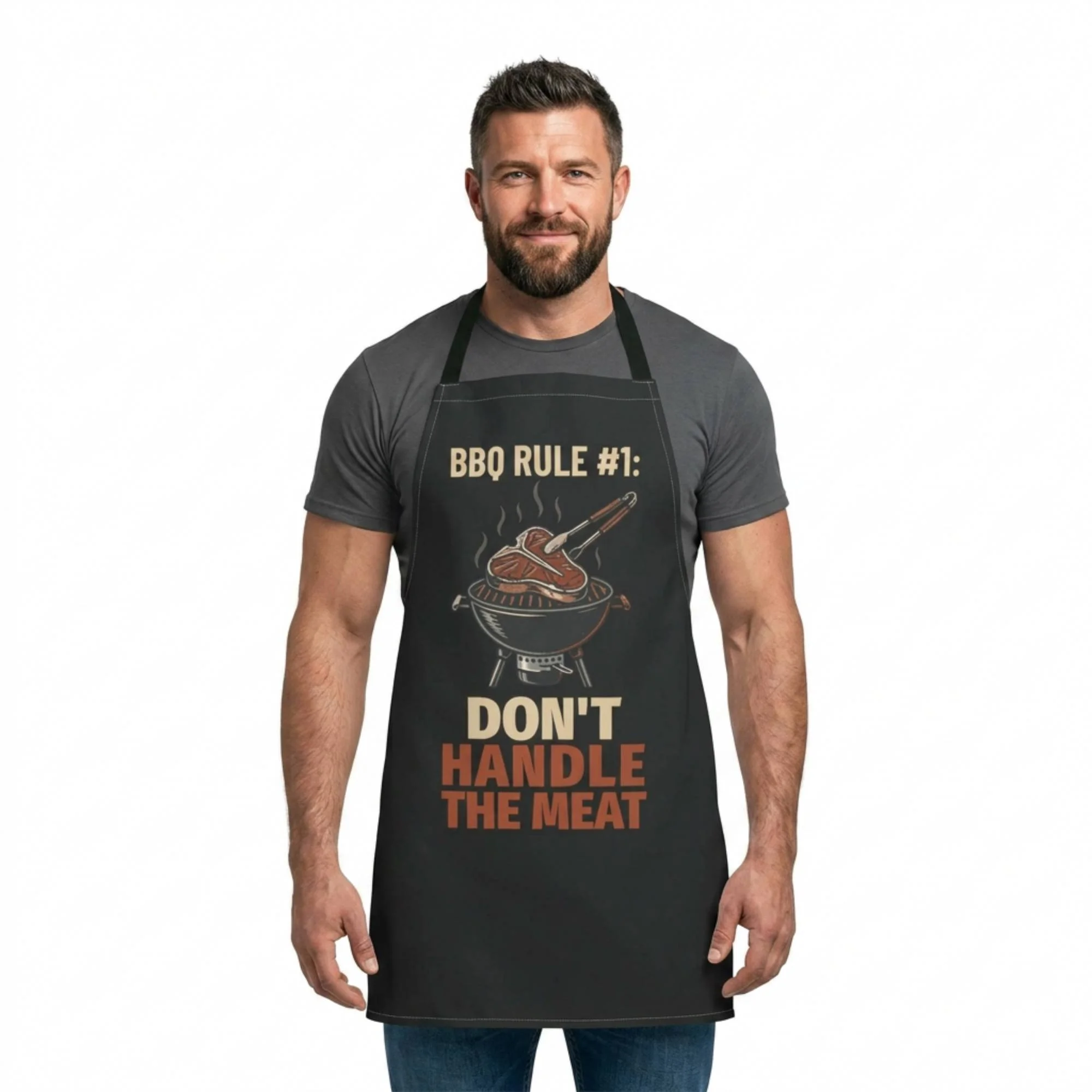 BBQ Rule 1 'Don't Handle the Meat' Apron - Men's Barbecue Apron